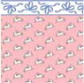 Dollhouse Miniature 1/2In Scale Wallpaper: Bunny Hop, Pink