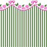 Dollhouse Miniature 1/2In Scale Wallpaper: Garland, Green