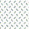 Dollhouse Miniature 1/2In Scale Wallpaper: Petals, Blue