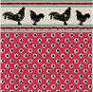 Dollhouse Miniature 1/2In Scale Wallpaper: Rooster