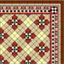 Dollhouse Miniature 1/2In Scale Wallpaper: Victorian Tile