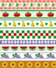 Dollhouse Miniature 1/4" Scale Wallpaper: Kitchen Border