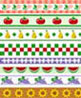 Dollhouse Miniature 1/4" Scale Wallpaper: Kitchen Border