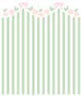 Dollhouse Miniature 1/4" Scale Wallpaper: Garland, Green