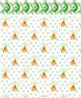 Dollhouse Miniature 1/4" Scale Wallpaper: Peas And Carrots