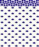 Dollhouse Miniature 1/4" Scale Wallpaper: Country Kitchen, Blue