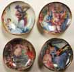 Dollhouse Miniature Small Romance Plates, 4pc, Half Scale