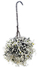 Dollhouse Miniature Hanging Basket: White, Large