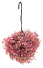 Dollhouse Miniature Hanging Basket: Pink-Fuchsia, Large