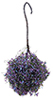 Dollhouse Miniature Hanging Basket: Purple-Blue, Large