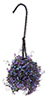 Dollhouse Miniature Hanging Basket: Purple-Blue, Small