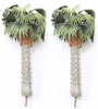 Dollhouse Miniature Mediterranean Fan Palm Trees, 3-3/4 Inch Tall, 2Pc