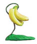 Dollhouse Miniature Banana Bunch On Stand