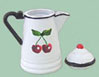 Dollhouse Miniature Coffee Pot W/Cherries