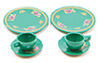 Dollhouse Miniature Dinnerware Set-Green