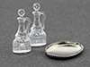 Dollhouse Miniature Oil & Vinegar Cruets, 2 Pcs