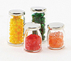 Dollhouse Miniature 4 Glass Quarts and Pints Preserves