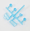 Dollhouse Miniature Crystal Pitcher W/4 Tumblers, Kit, Blue