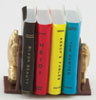 Dollhouse Miniature Bookends With Books (4 Books)