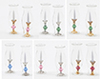 Dollhouse Miniature Candlestick W/Hurricane Shade Asst. 2/Pc