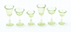 Dollhouse Miniature 6 Pcs, Stemware, Transparent Green