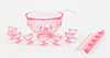 Dollhouse Miniature Punch Set, Pink