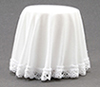 Dollhouse Miniature Skirted Table, White