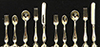 Dollhouse Miniature Flatware, Gold 2-5 Pc Sets