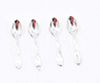 Dollhouse Miniature Set Of 4 Teaspoons