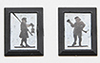 Dollhouse Miniature Town Crier/Lamplighter Silhouettes