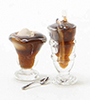 Dollhouse Miniature Soda & Sundae In Glass Dishes