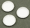 Dollhouse Miniature Lace-Edged Plates, (3)