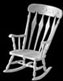 Dollhouse Miniature M-530 Arrow back Rocker Minikit, White