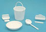 Dollhouse Miniature Sink Accessories, White