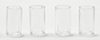 Dollhouse Miniature Assorted Tumblers-Rimmed/Non-rimmed 4Pk