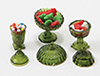 Dollhouse Miniature Candy Dishes W/Candy