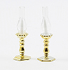 Dollhouse Miniature Polished Gold Candlesticks (2)