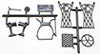 Dollhouse Miniature Kit: Sewing Machine Parts