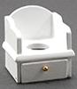 Dollhouse Miniature Potty Chair, White