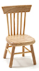 Dollhouse Miniature Kitchen Chair, Oak