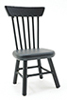 Dollhouse Miniature Kitchen Chair, Black