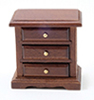 Dollhouse Miniature Night Stand, Walnut