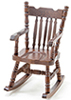 Dollhouse Miniature Boston Rocker, Walnut