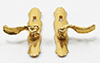 Dollhouse Miniature French Door (Lever) Handles, 1 Pair