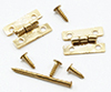 Dollhouse Miniature Flush Hinges With Nails, 4/Pk