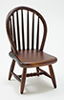 Dollhouse Miniature Windsor Side Chair, Walnut