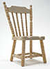 Dollhouse Miniature Spindle Side Chair, Unfinished
