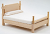 Dollhouse Miniature Bed, Unfinished