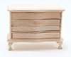 Dollhouse Miniature 4 Drawer Chest, Unfinished