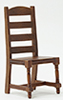 Ladder Back Side Chair, Walnut